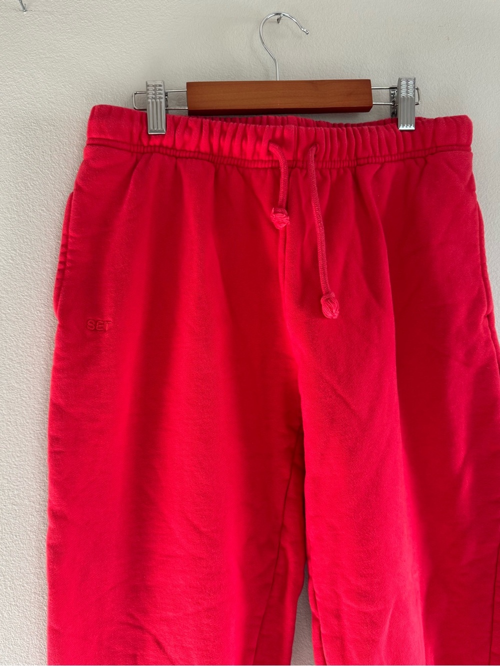 SET ACTIVE Midweight Sweats Jogger Sweatpants Red Medium